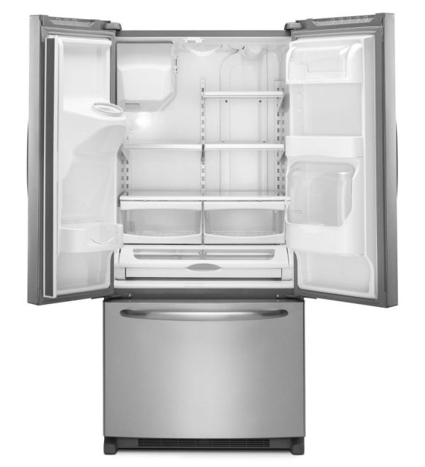 French Door Refrigerator with Beverage Chiller Compartment For Sale