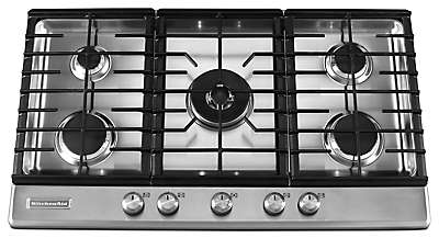 36-Inch 5 Burner Gas Cooktop, Architect® Series II - Stainless Steel Online Hot Sale