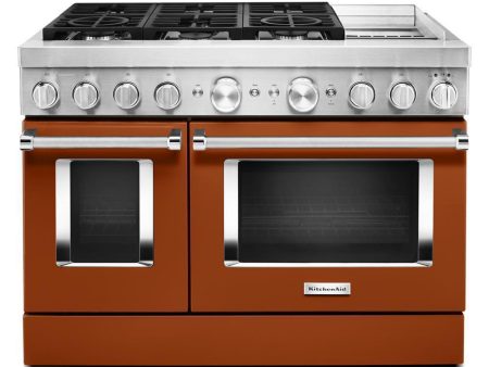 KitchenAid® 48   Smart Commercial-Style Dual Fuel Range with Griddle Cheap