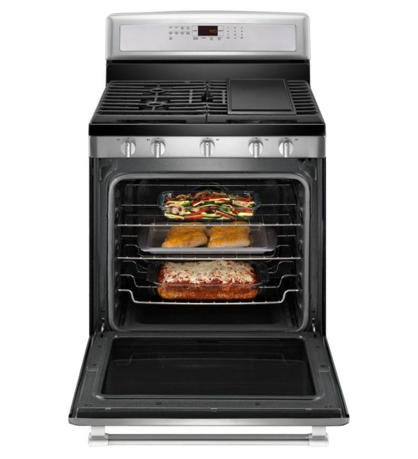 Gas Freestanding Stove with Griddle - 5.8 cu. ft. Hot on Sale