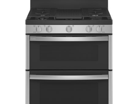 GE Profile™ 30  Free-Standing Gas Double Oven Convection Fingerprint Resistant Range with No Preheat Air Fry Cheap