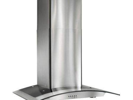 **DISCONTINUED** Broan® 36-Inch Arched Glass Wall Mount Chimney Range Hood w  Light, Stainless Steel Discount