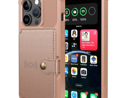 For iPhone 15 Pro PU Leather+TPU Cell Phone Case Card Slots Wallet Cover Support Magnetic Car Mount Discount