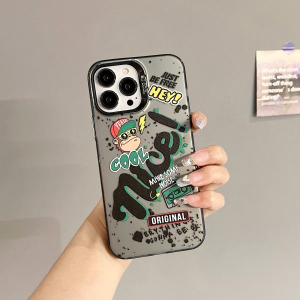 For iPhone 15 Pro Case Colorful Pattern Printing PC+TPU Phone Cover Supply