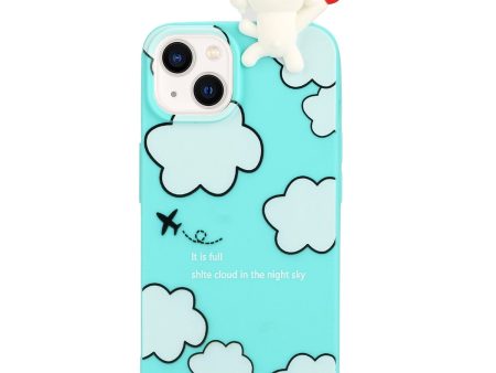 YX Style Mini Figure Decor Phone Case for iPhone 15 Plus Pattern Printing Slim TPU Phone Shell Fashion