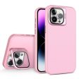 PC+TPU Slim Phone Cover for iPhone 15 Pro Case Kickstand Phone Shell Built-In Glass Lens Film Hot on Sale