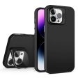 PC+TPU Slim Phone Cover for iPhone 15 Pro Case Kickstand Phone Shell Built-In Glass Lens Film Hot on Sale