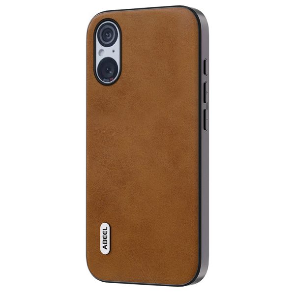 ABEEL For Sony Xperia 5 V PU Leather+TPU+PC Case Cowhide Texture Anti-scratch Phone Cover Cheap