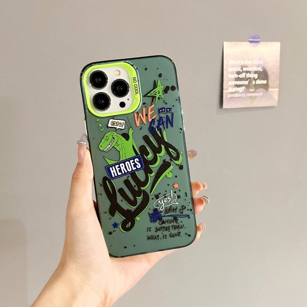 For iPhone 15 Pro Case Colorful Pattern Printing PC+TPU Phone Cover Supply