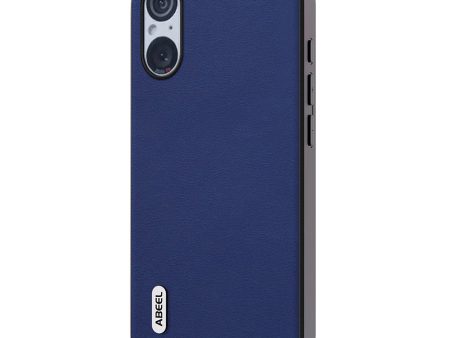 ABEEL For Sony Xperia 5 V Leather Coated TPU+PC Case Anti-drop Textured Phone Cover Online now